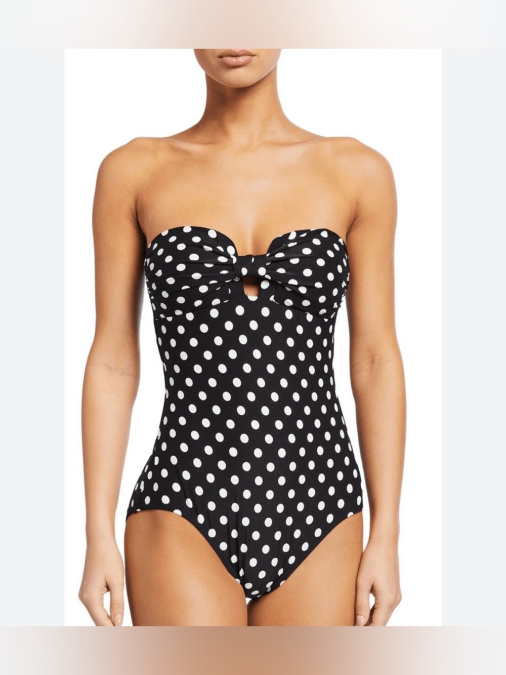 Christina Black and White Polka Dot One-Piece Swimsuit